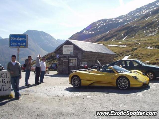 Pagani Zonda spotted in Alps, Switzerland