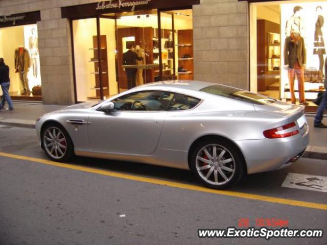 Aston Martin DB9 spotted in Milan, Italy