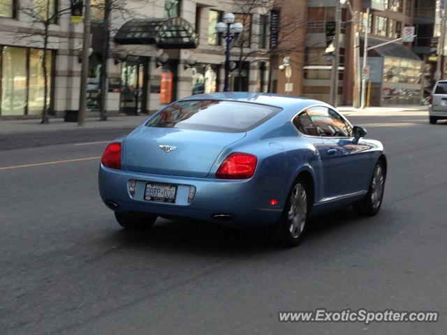 Bentley Continental spotted in Toronto, Canada