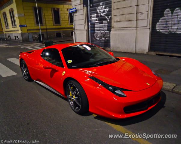 Ferrari 458 Italia spotted in Milan, Italy