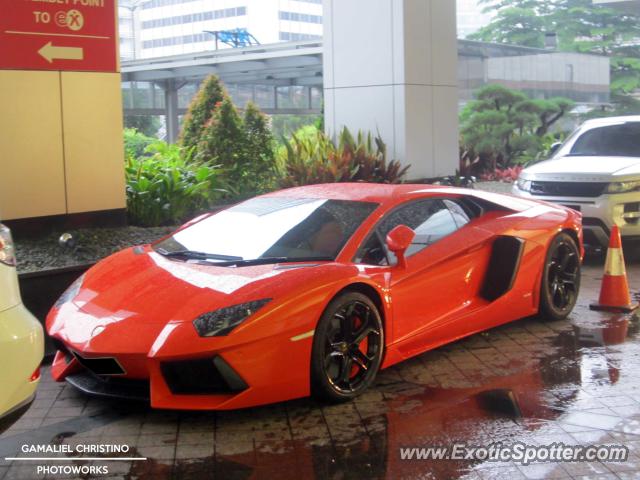 Lamborghini Aventador spotted in Jakarta, Indonesia