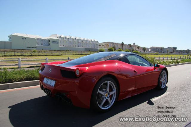 Ferrari 458 Italia spotted in Cape Town, South Africa