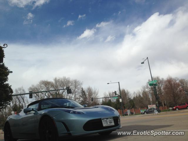 Tesla Roadster spotted in Cherry creek, Colorado