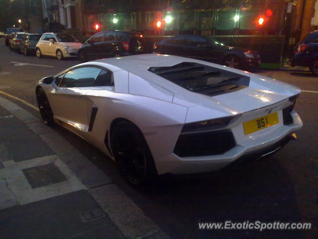 Lamborghini Aventador spotted in London, United Kingdom