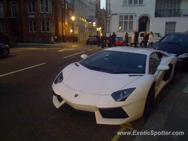 Lamborghini Aventador spotted in London, United Kingdom