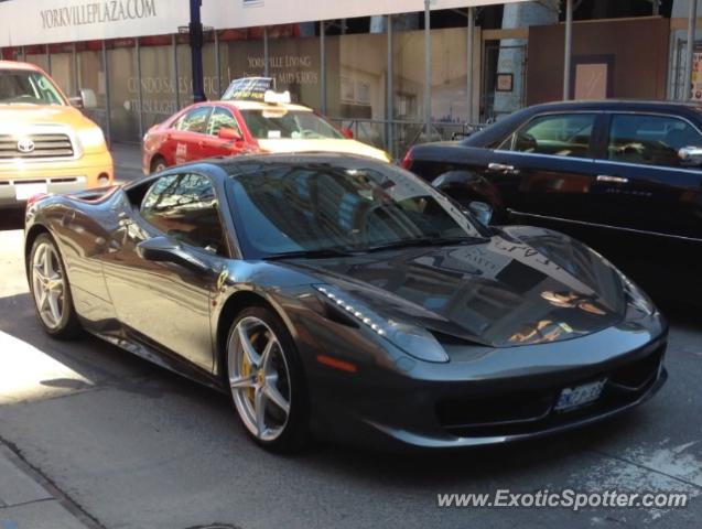 Ferrari 458 Italia spotted in Toronto, Canada