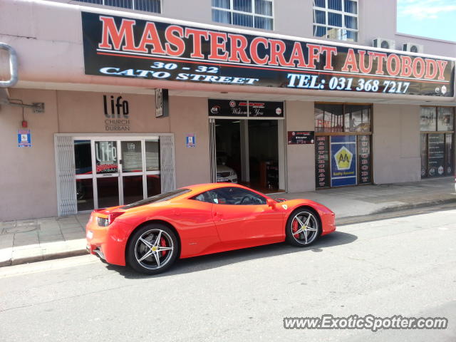 Ferrari 458 Italia spotted in DURBAN, South Africa