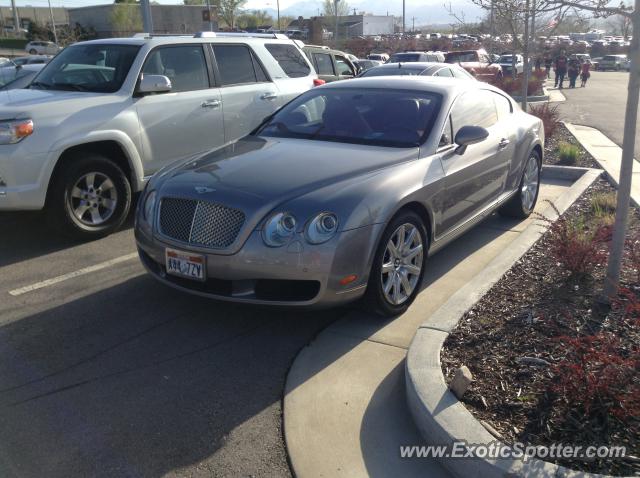 Bentley Continental spotted in Sandy, Utah