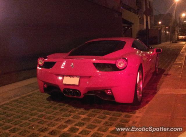 Ferrari 458 Italia spotted in Lima, Peru