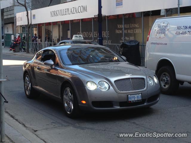 Bentley Continental spotted in Toronto, Canada