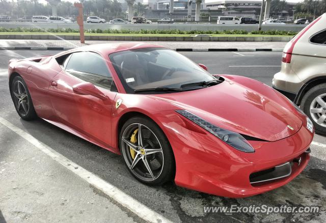 Ferrari 458 Italia spotted in Dubai, United Arab Emirates