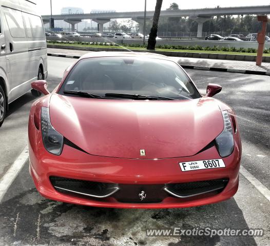 Ferrari 458 Italia spotted in Dubai, United Arab Emirates