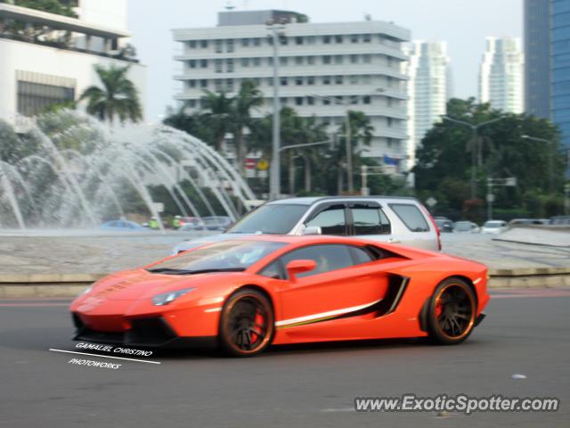 Lamborghini Aventador spotted in Jakarta, Indonesia