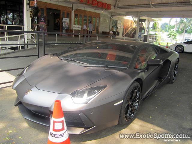 Lamborghini Aventador spotted in Jakarta, Indonesia