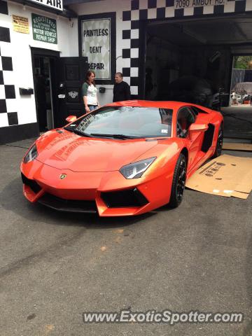 Lamborghini Aventador spotted in Staten island, New York