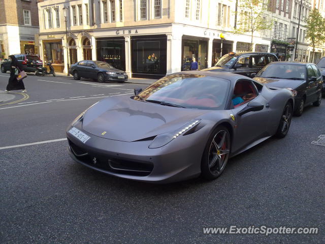 Ferrari 458 Italia spotted in London, United Kingdom