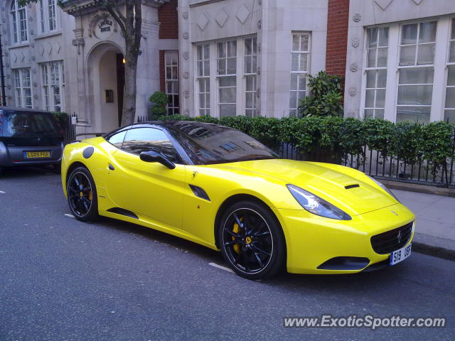 Ferrari California spotted in London, United Kingdom