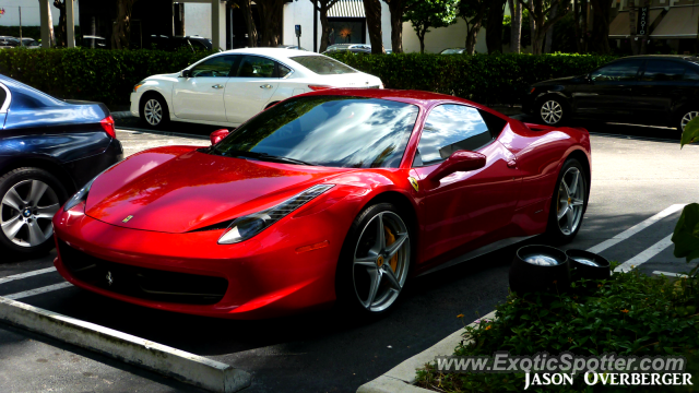 Ferrari 458 Italia spotted in Bal Harbour, Florida