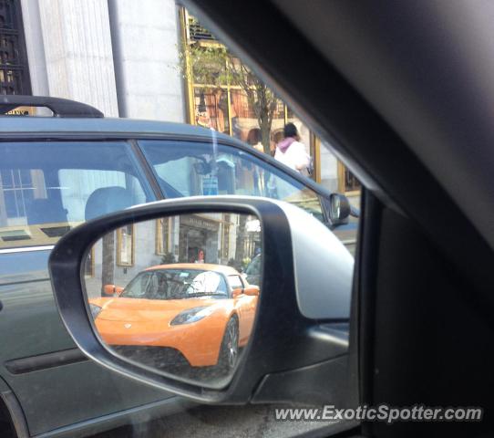 Tesla Roadster spotted in Boston, Massachusetts