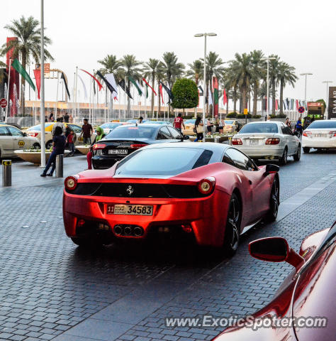 Ferrari 458 Italia spotted in Dubai, United Arab Emirates