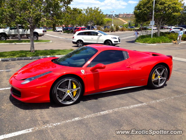 Ferrari 458 Italia spotted in Carlsbad, California