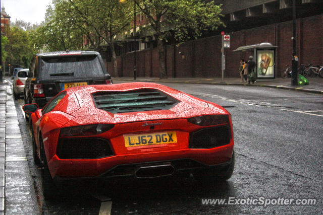 Lamborghini Aventador spotted in London, United Kingdom