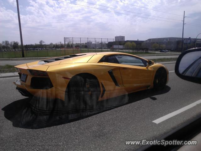 Lamborghini Aventador spotted in Burnsville, Minnesota