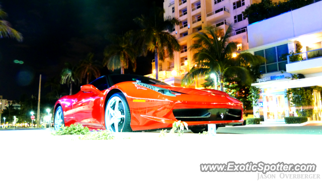 Ferrari 458 Italia spotted in South Beach, Florida