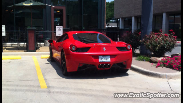 Ferrari 458 Italia spotted in Dallas, Texas