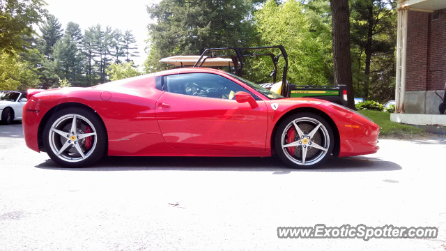 Ferrari 458 Italia spotted in Saratoga Springs, New York