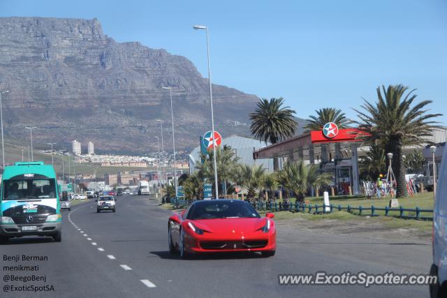 Ferrari 458 Italia spotted in Cape Town, South Africa