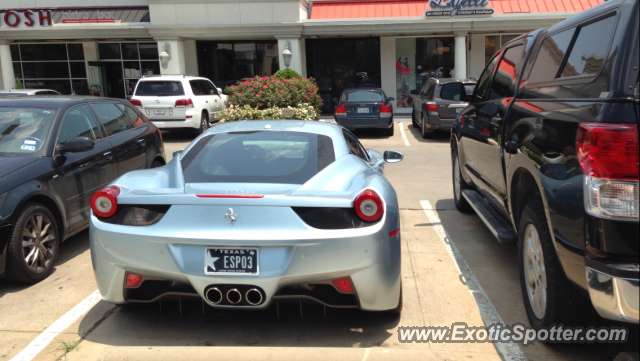 Ferrari 458 Italia spotted in Dallas, Texas