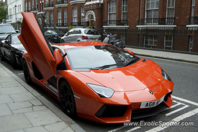 Lamborghini Aventador spotted in London, United Kingdom