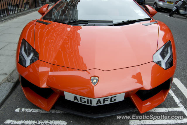 Lamborghini Aventador spotted in London, United Kingdom