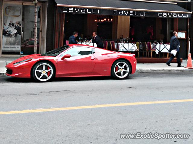 Ferrari 458 Italia spotted in Montreal, Canada