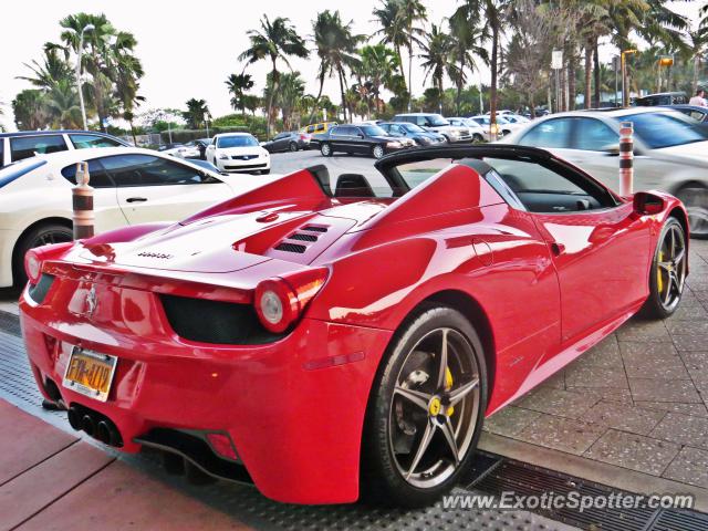 Ferrari 458 Italia spotted in Miami Beach, Florida