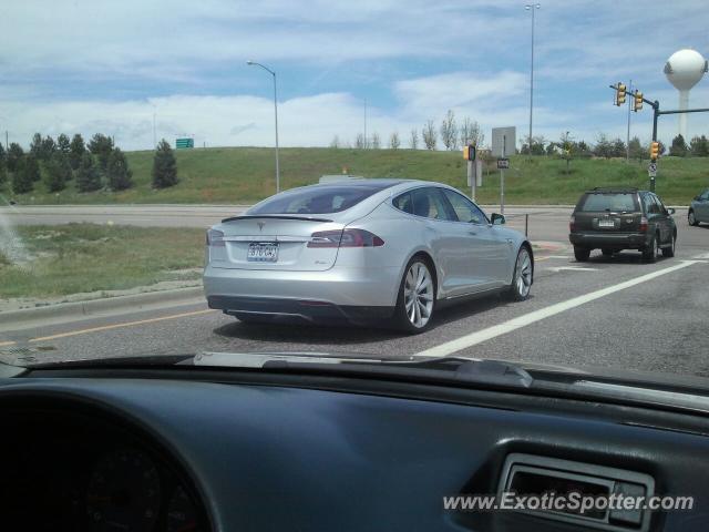 Tesla Model S spotted in Park meadows, Colorado