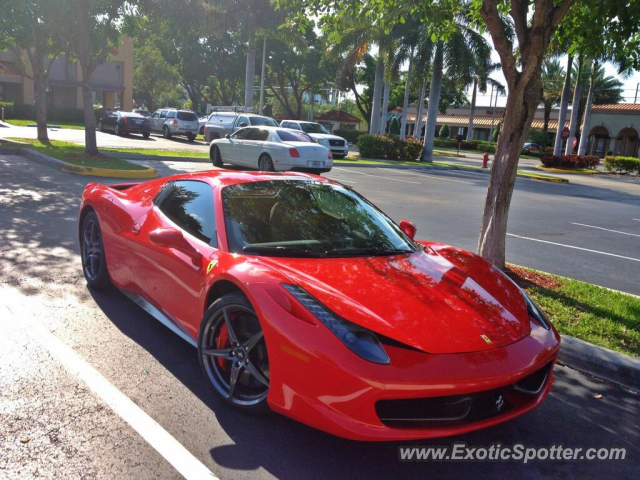 Ferrari 458 Italia spotted in Boca Raton, Florida