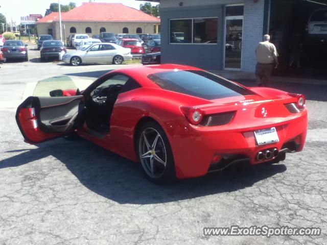 Ferrari 458 Italia spotted in Allentown, Pennsylvania