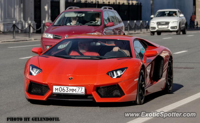 Lamborghini Aventador spotted in Moscow, Russia