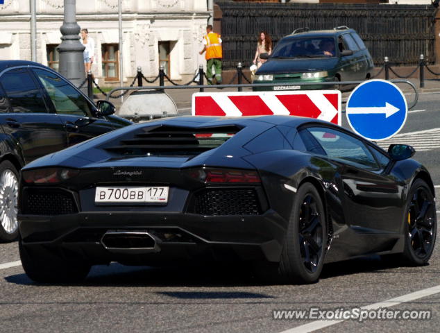 Lamborghini Aventador spotted in Moscow, Russia