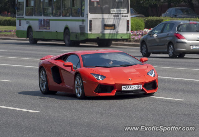 Lamborghini Aventador spotted in Moscow, Russia