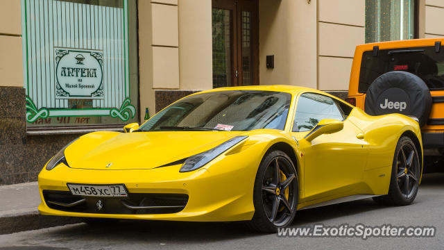 Ferrari 458 Italia spotted in Moscow, Russia