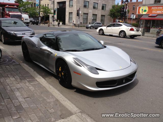 Ferrari 458 Italia spotted in Montreal, Canada