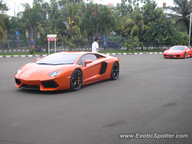 Lamborghini Aventador spotted in Jakarta, Indonesia