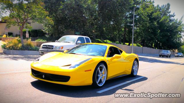 Ferrari 458 Italia spotted in Riverside, California