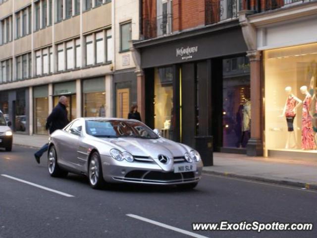 Mercedes SLR spotted in London, United Kingdom