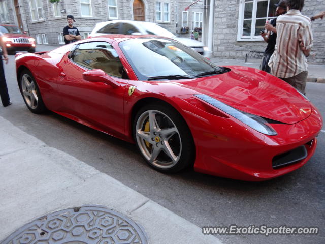 Ferrari 458 Italia spotted in Old Quebec, Canada