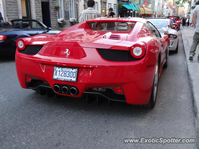 Ferrari 458 Italia spotted in Old Quebec, Canada