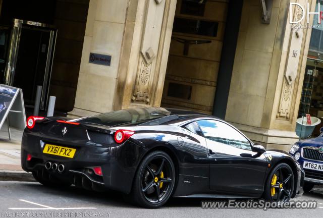 Ferrari 458 Italia spotted in Manchester, United Kingdom